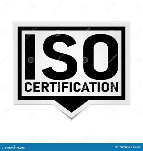 Certified Iso Label Or Sticker On White Background Vector Illustration