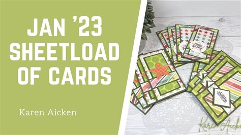 January Sheetload Of Cards Slctjan Youtube