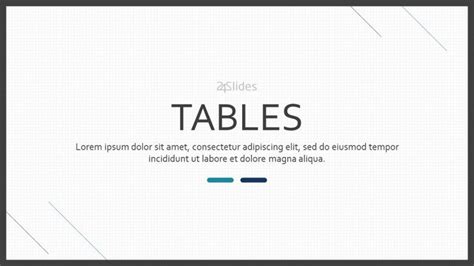 Tables | Free PowerPoint Template