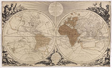 Mappe Monde G O Hydrographique Ou Description G Nerale Du Globe