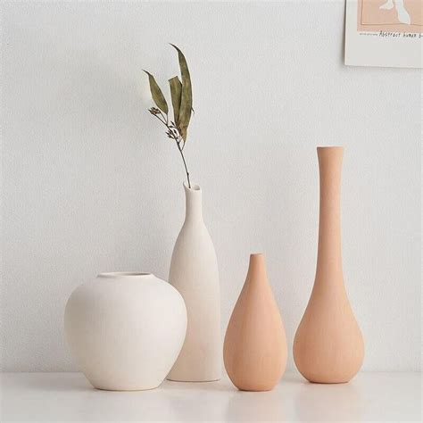 Minimalist Ceramic Pastel Vase Celeste Cream Dekorative Vasen