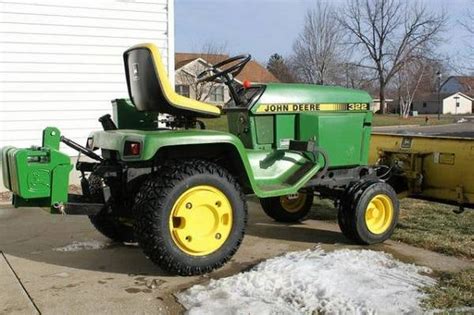 For Sale 1992 John Deere 322 W Deck Blade Snow Blower Tiller 3pt