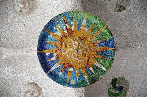 Gaudi S Park Guell in Barcelona - Mosaic Stock Photo - Image of mosaic ...