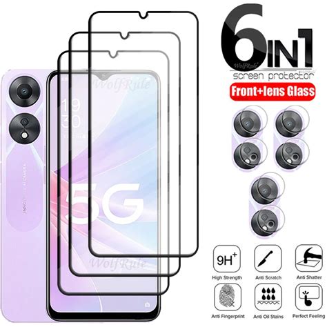 6 In 1 For Oppo A78 5g Glass For Oppo A78 5g Tempered Glass 9h Hd