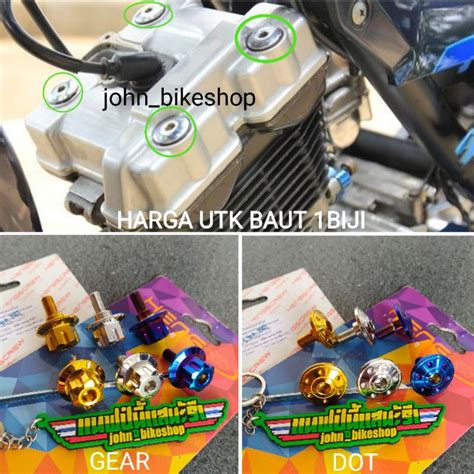 Jual Baut Probolt Cylinder Head Kop Deksel Satria F FU Raider Gold Blue