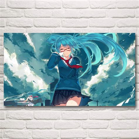 Foocame Vocaloid Hatsune Miku Anime Art Silk Posters And Prints