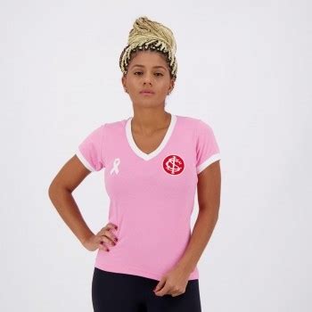 Camisa Internacional Outubro Rosa Feminina Futfanatics