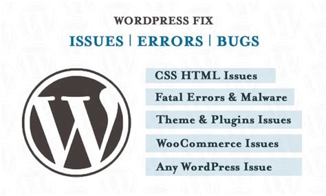 Fix Wordpress Issues Wordpress Website Bugs And Errors By Jawadnagi