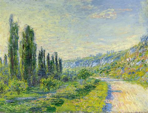 The Road To Vetheuil Painting By Claude Monet Fine Art America