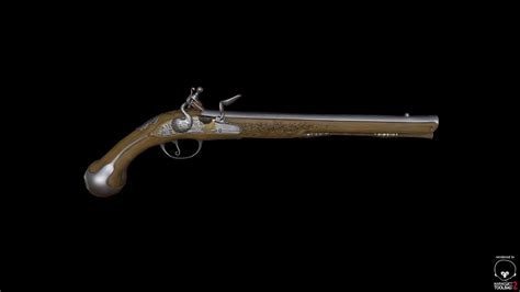 Long Barreled Flintlock Pistol Youtube