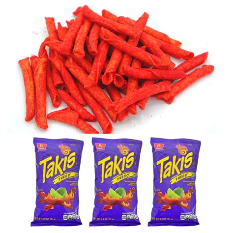 Pk Barcel Takis Fuego Hot Chili Pepper Lime Tortilla Chips Spicy