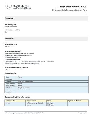 Fillable Online Hypersensitivity Pneumonitis Extended Panel Farmer S