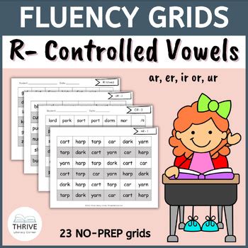 Fluency Grids R Controlled Vowels By Thrive Literacy Corner TPT