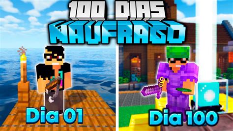 SOBREVIVI 100 DIAS COMO UM NAUFRAGO NO OCEANO DO MINECRAFT O FILME