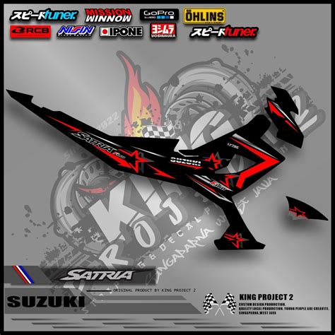 Jual STRIPING CUSTOM SUKA SUKA SATRIA FU FACELIFT STICKER VARIASI