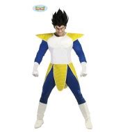 COSTUME CARNEVALE VEGETA DRAGON BALL ADULTO TAGLIA UN VESTITO COMPLETO