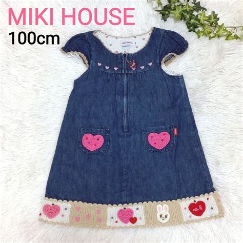 Mikihouse ミキハウス ハートがいっぱい うさ子ちゃんデニムジャンパースカート 100サイズの通販 By 梨恵夢s Shop