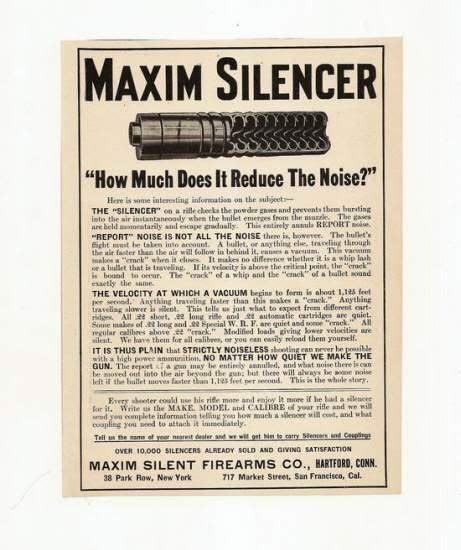 Lock, Stock, and History — The first silencer — The Maxim Silencer The ...