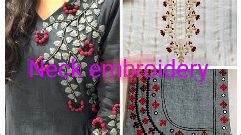 Neck Embroidery Designs 2023simple And Latest Neck Embroidery Designs Youtube