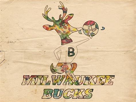 Milwaukee Bucks Retro Poster Painting By Florian Rodarte Fine Art America