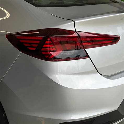 2019 2020 Hyundai Elantra Tail Light Tint Smoke Tynt Overlay Wrap Mods