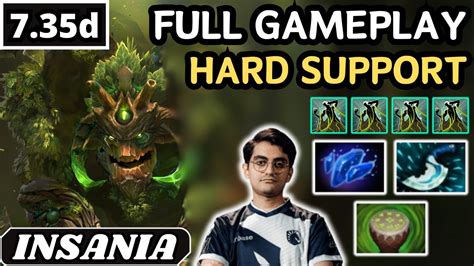 Avg Mmr Insania Treant Protector Hard Support Gameplay Dota