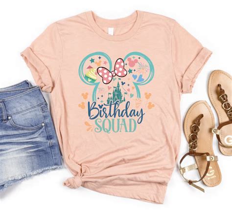 Disney Birthday Squad Shirt Disney Group Birthday T Shirt Birthday