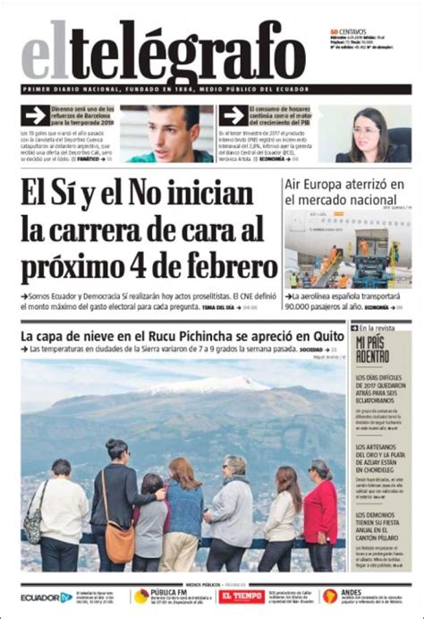 Periódico El Telégrafo Ecuador Periódicos De Ecuador Edición De