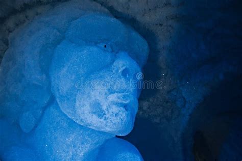 Ice Sculptures in an Ice Cave Editorial Stock Image - Image of figure ...