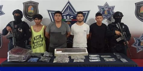 Detiene SSC a 4 presuntos narcomenudistas en Cancún Noticias Claro