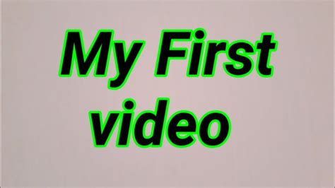 My First Video My First Vlog My First Vlog 2022 Blog YouTube