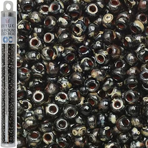 Amazon Picasso Red Garnet Matte 22 Grams Miyuki 8 0 Seed Bead 22