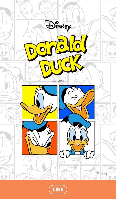 An Image Of Donald Duck From The Cartoon Series With Four Different