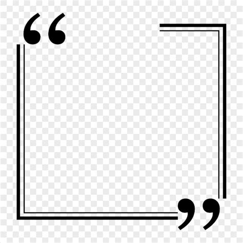 Black Quote Square Vector Frame Transparent Png Citypng