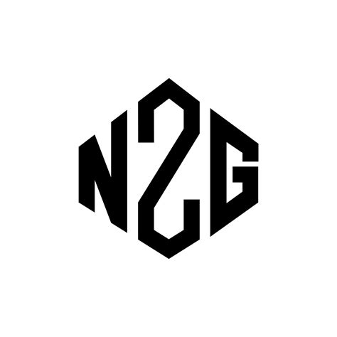 nzg letter logo design  polygon shape nzg polygon  cube shape