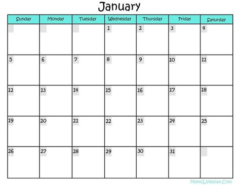 Monthly Calendar You Can Type In | Free calendar template, Blank ...