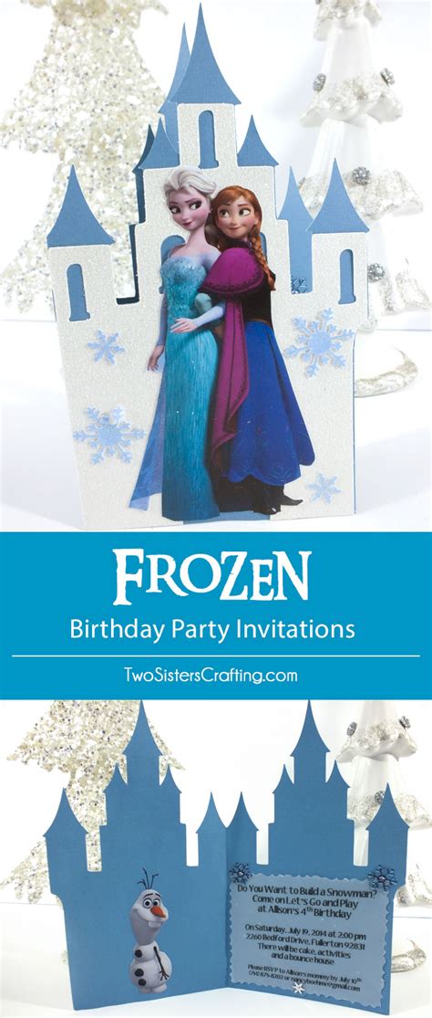 Frozen Birthday Party Invitations Two Sisters