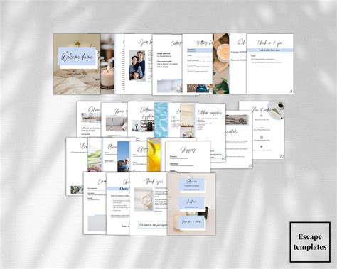 Airbnb Modern Welcome Book Canva Template With Prompts Short Term Home