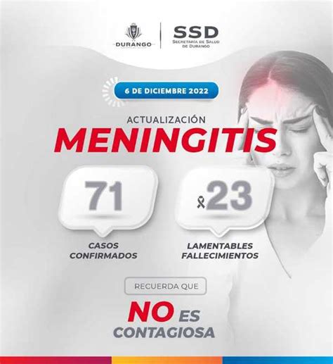 Otra mujer perdió la vida por meningitis en Durango ya son 23