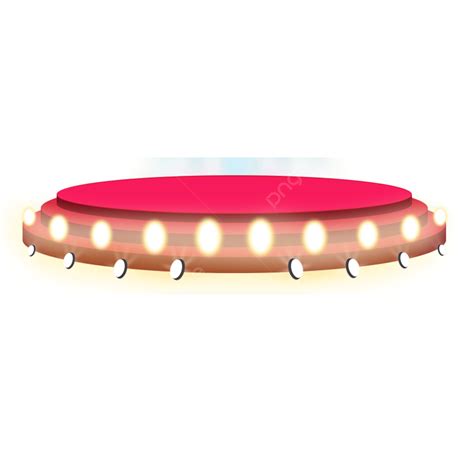 Stage Lights Clipart Hd Png A Round Stage Decorated With Lights Light