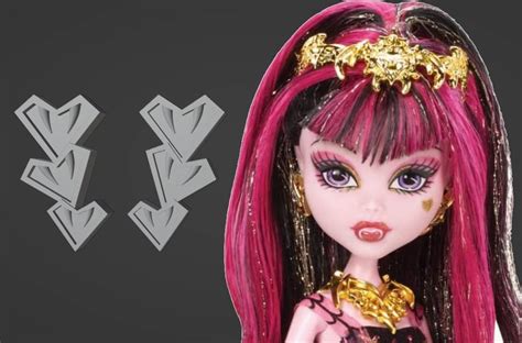 STL File Draculaura 13 Wishes Earrings Replacements Design To