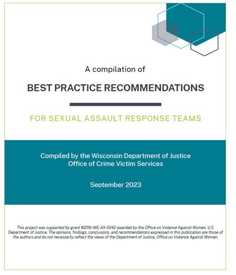 Best Practice Recommendations For Sexual Assault Response Teams