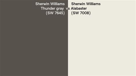 Sherwin Williams Thunder Gray Vs Alabaster Side By Side Comparison