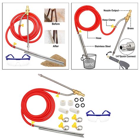 Universal Pressure Washer Sandblasting Kit Wet Attachment 1 4Inch