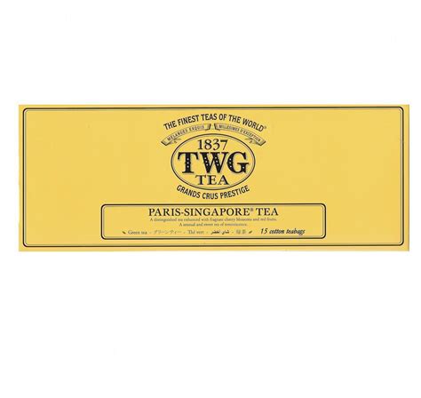 Exquisite TWG Tea - Paris-Singapore - 15 Hand Sewn Cotton Teabags