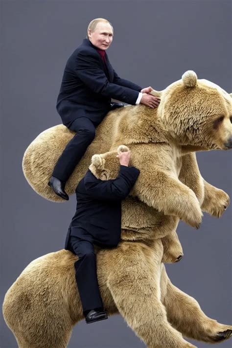 Putin Riding A Bear Stable Diffusion