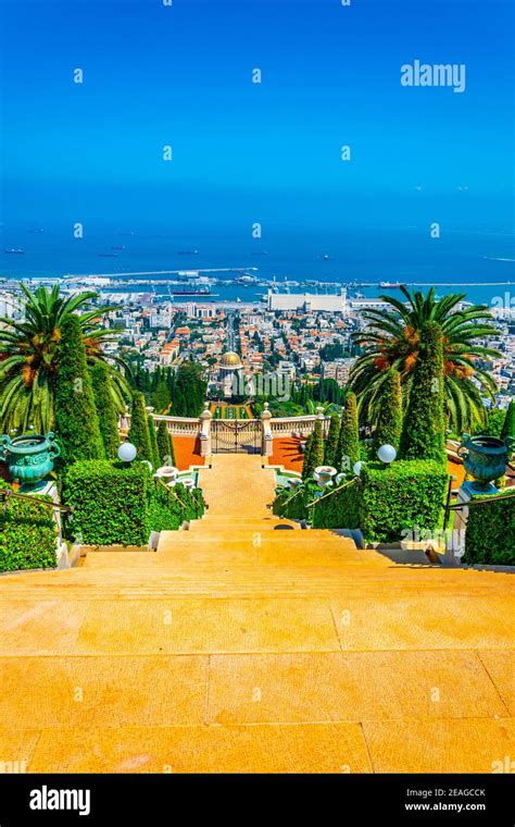 Aerial view of Bahai gardens in Haifa, Israel Stock Photo - Alamy