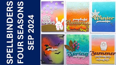 Spellbinders Four Seasons Ink Blending Embossing Folders Hot