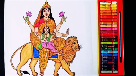 How To Draw Skanda Mata Durga Mata Step By Step Painting Of Skanda