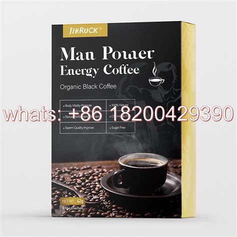 Oem Healthy Man Power Energy Coffee Herbal Black Maca Tongkat Ali Extract For Men Timing Delay